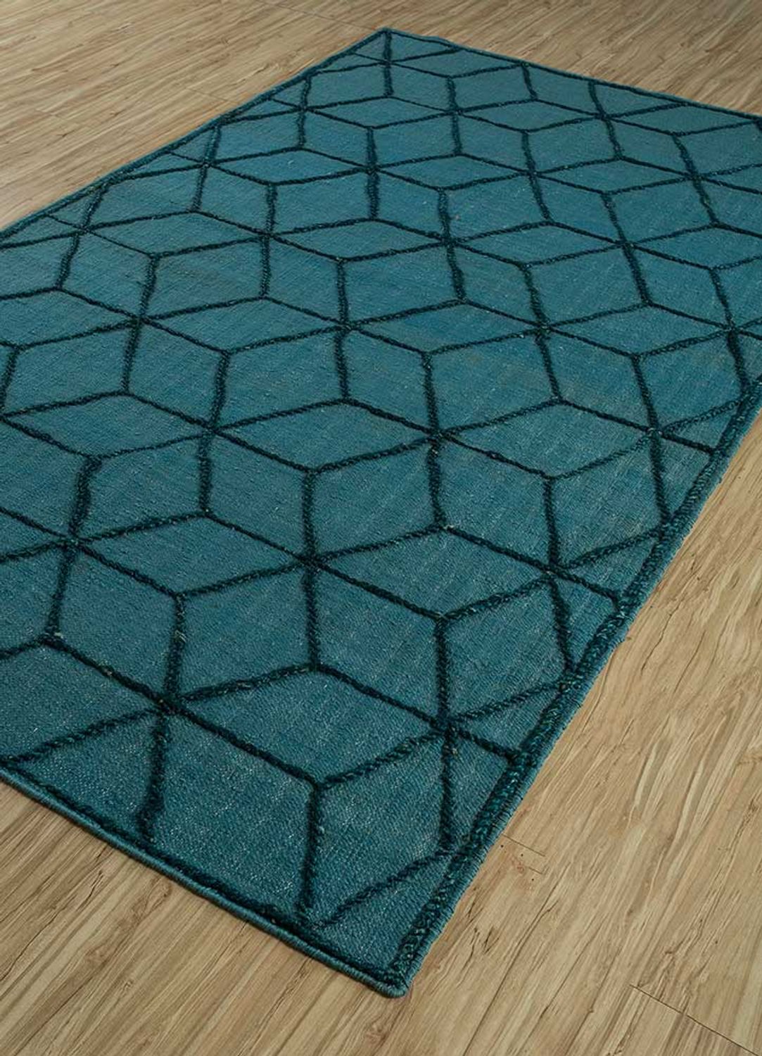Tappeto di lana - 240 x 150 cm - blu mare