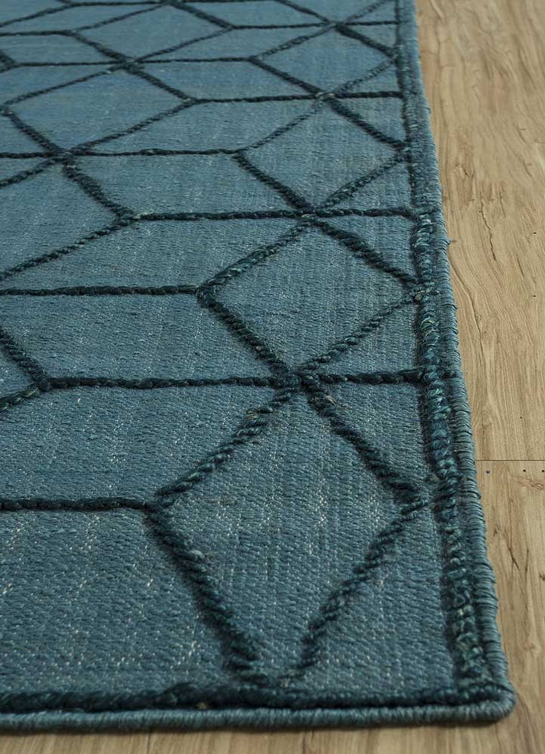 Tappeto di lana - 240 x 150 cm - blu mare