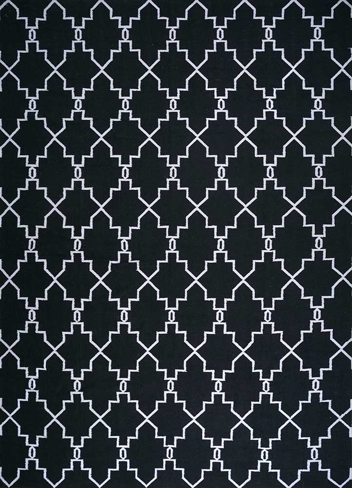 Tappeto di lana - 375 x 270 cm - bianco e nero