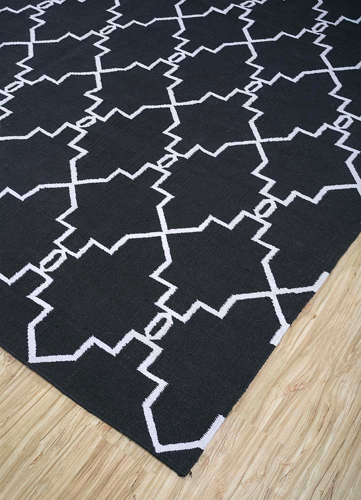 Tappeto di lana - 375 x 270 cm - bianco e nero