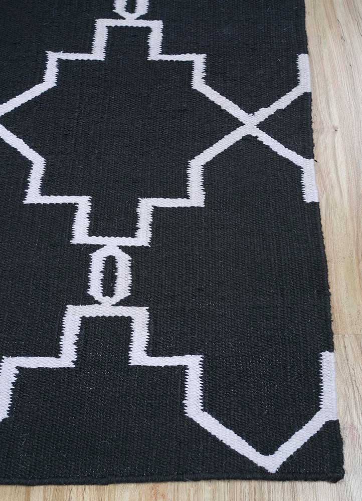 Tappeto di lana - 375 x 270 cm - bianco e nero