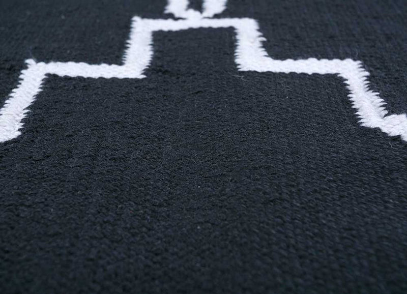 Tappeto di lana - 375 x 270 cm - bianco e nero