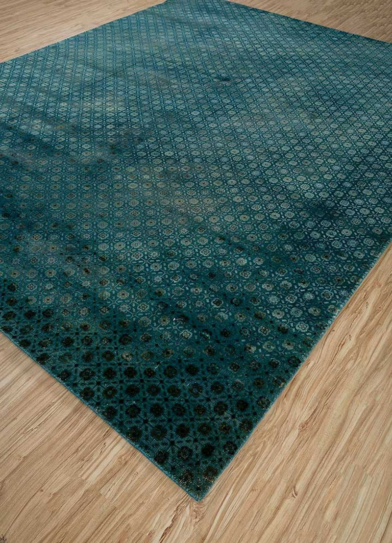 Tappeto di lana - 300 x 240 cm - blu petrolio