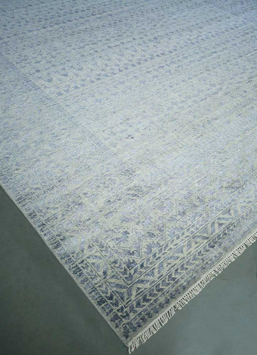 Tappeto di lana - 435 x 360 cm - blu chiaro