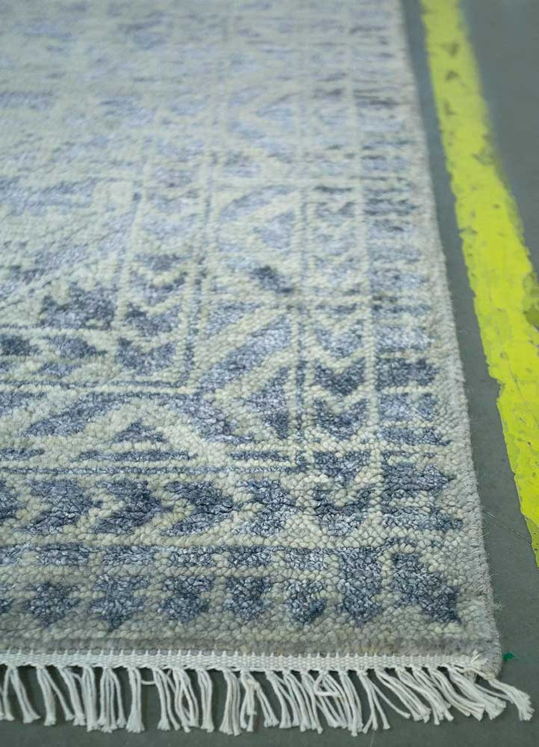 Tappeto di lana - 435 x 360 cm - blu chiaro