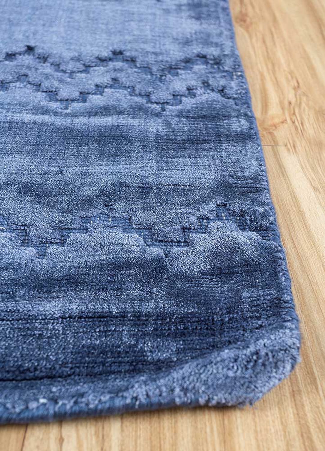 Tappeto in viscosa - 300 x 240 cm - blu