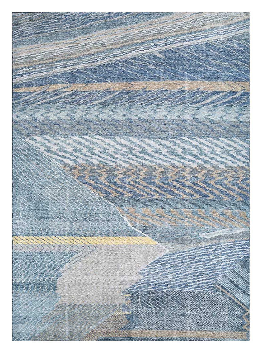 Tappeto di lana - 240 x 150 cm - blu scuro