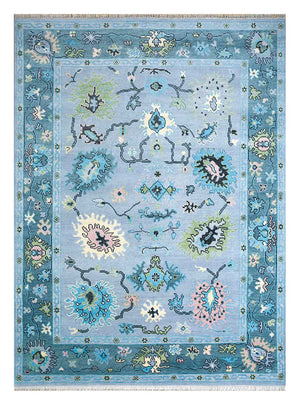 Tappeto di lana - 300 x 240 cm - turchese