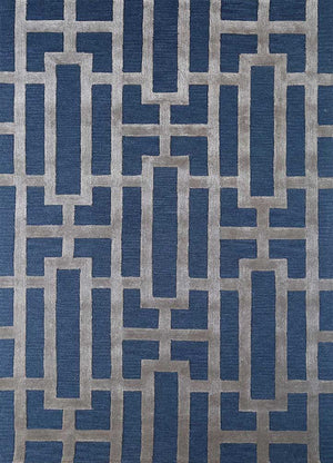 Tappeto di lana - 270 x 180 cm - blu