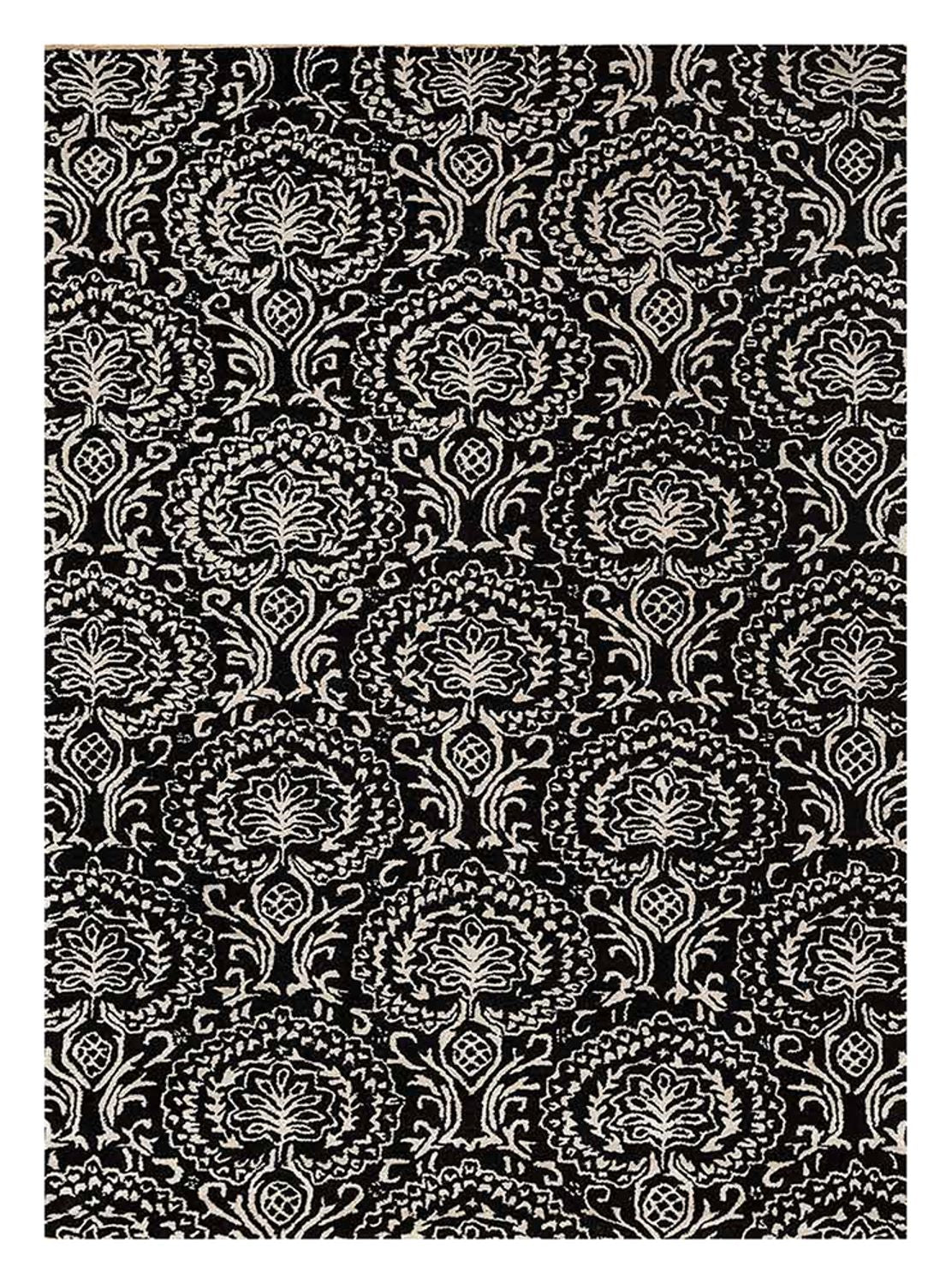 Tappeto di lana - 240 x 150 cm - bianco e nero