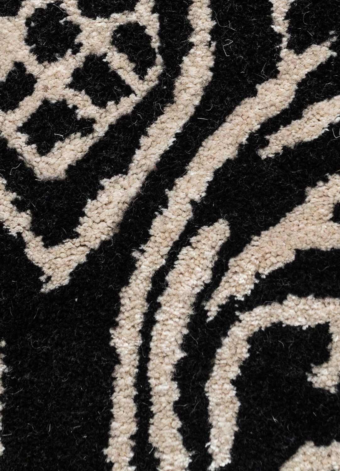 Tappeto di lana - 240 x 150 cm - bianco e nero