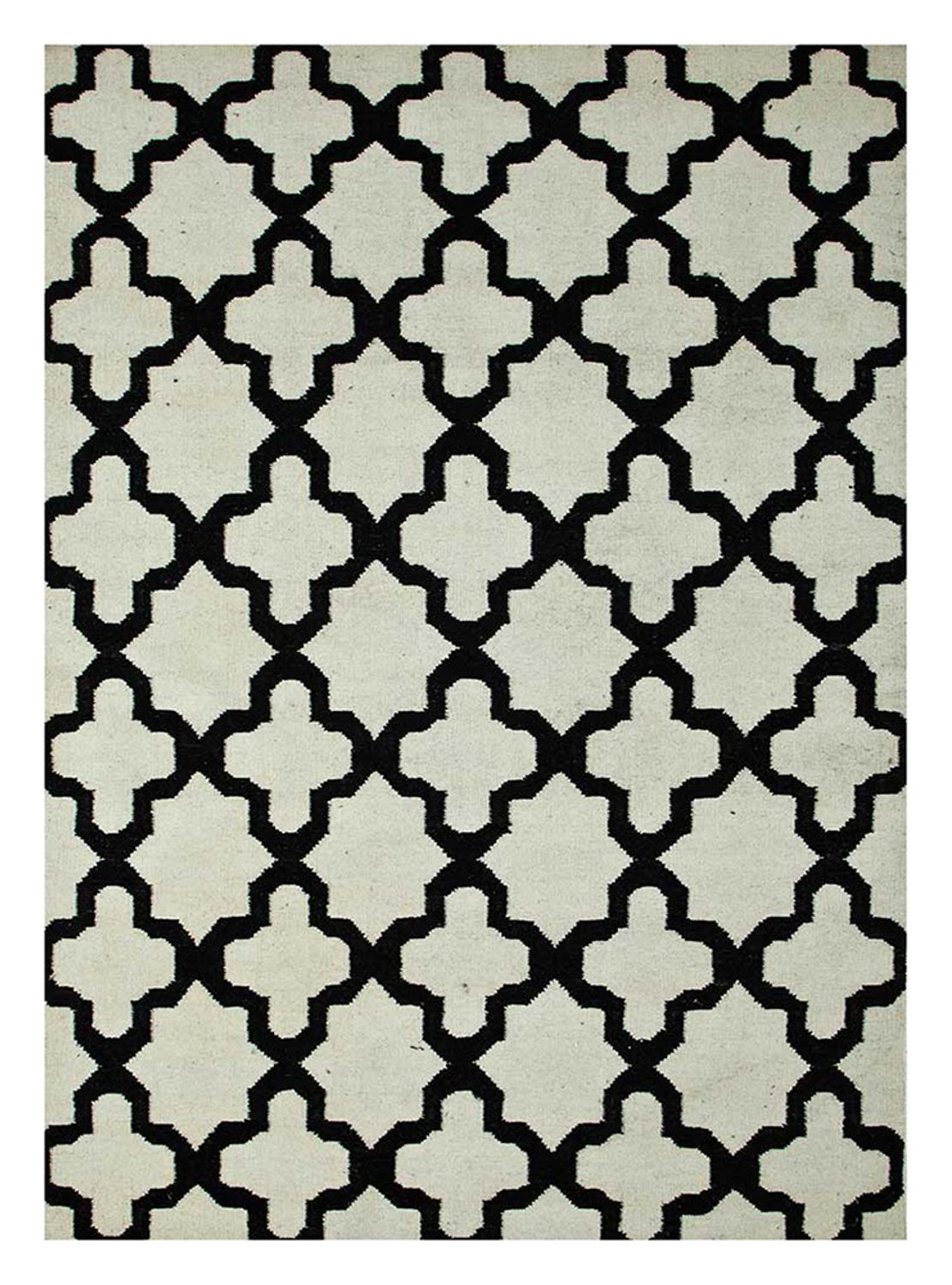 Tappeto di lana - 240 x 150 cm - bianco e nero