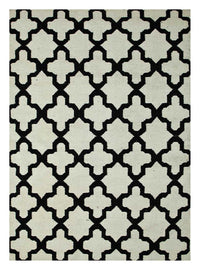 Tappeto di lana - 240 x 150 cm - bianco e nero