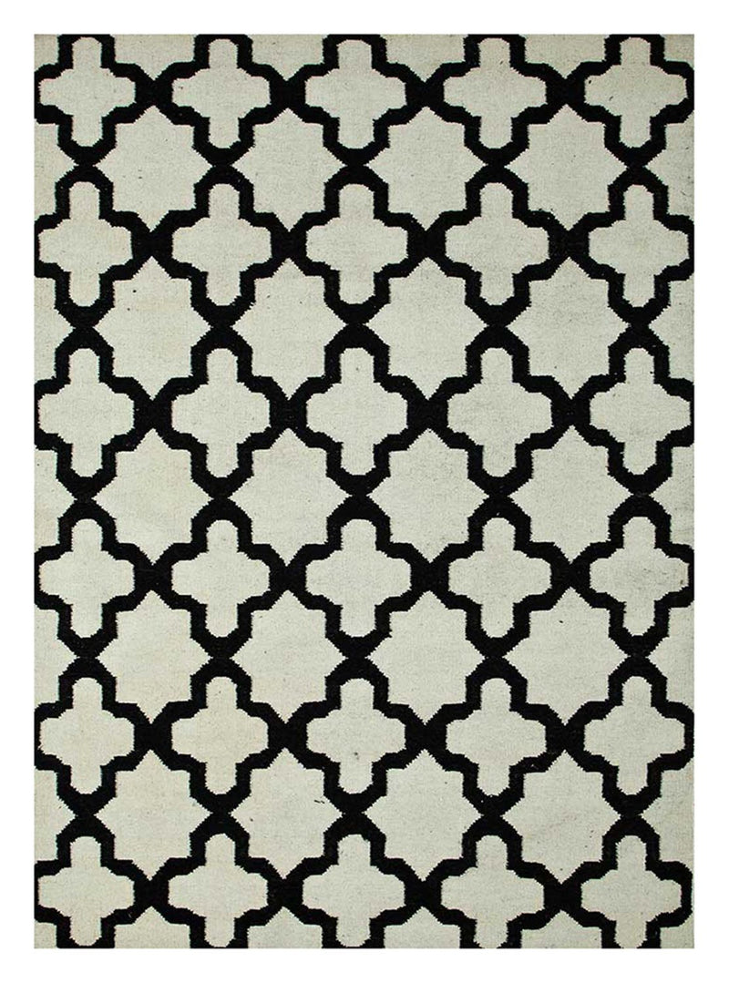 Tappeto di lana - 240 x 150 cm - bianco e nero