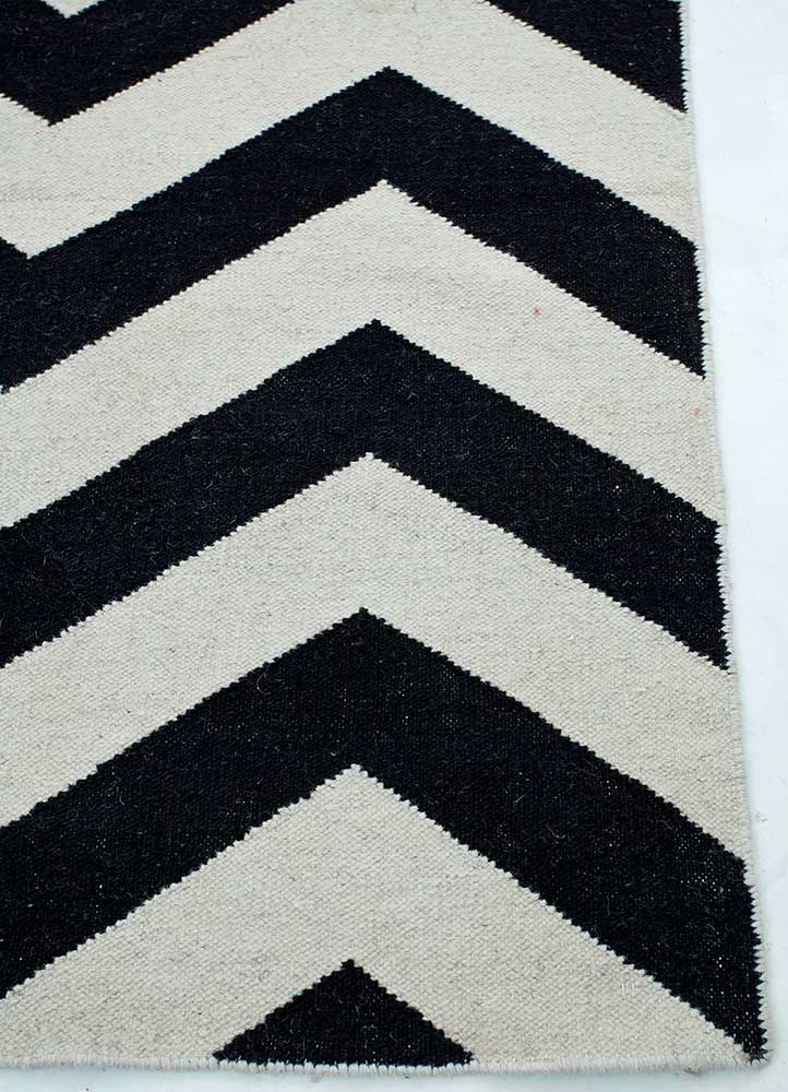 Tappeto di lana - 240 x 150 cm - bianco e nero