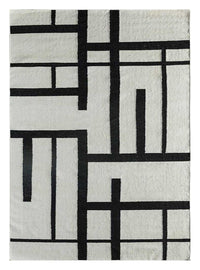 Tappeto di lana - 240 x 150 cm - bianco e nero