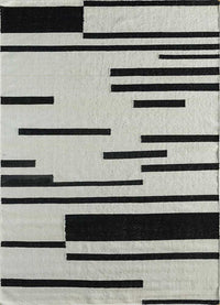 Tappeto di lana - 240 x 150 cm - bianco e nero
