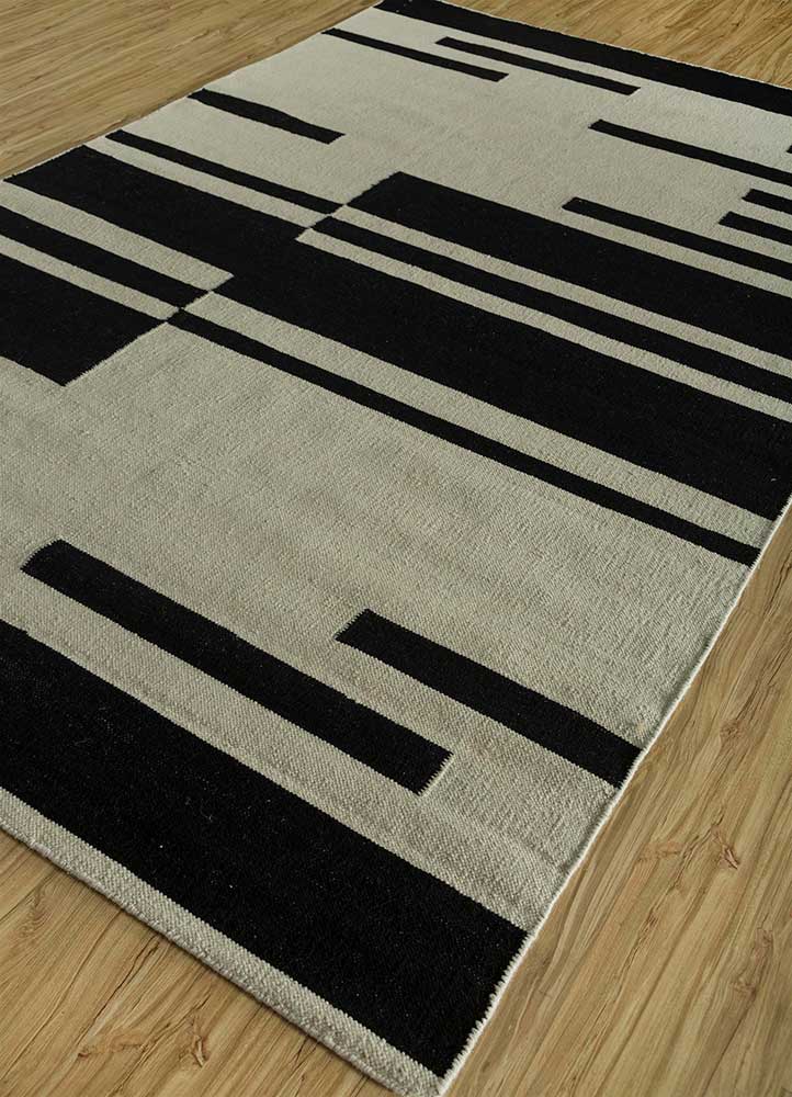 Tappeto di lana - 240 x 150 cm - bianco e nero