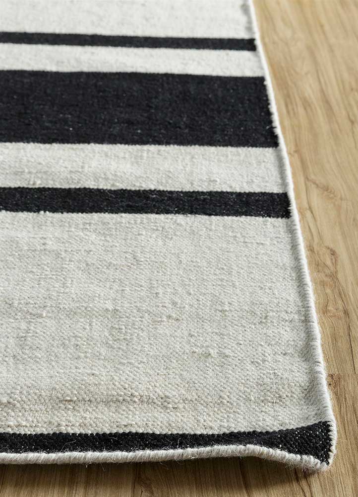 Tappeto di lana - 240 x 150 cm - bianco e nero