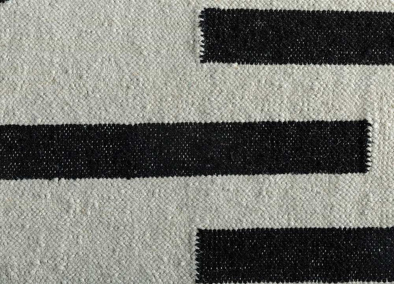 Tappeto di lana - 240 x 150 cm - bianco e nero
