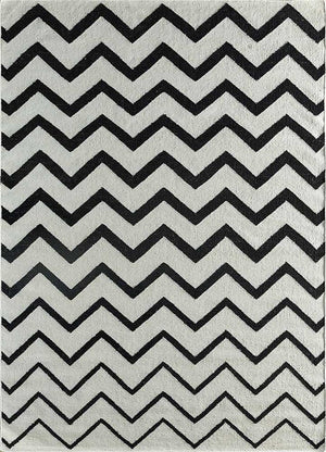 Tappeto di lana - 240 x 150 cm - bianco e nero