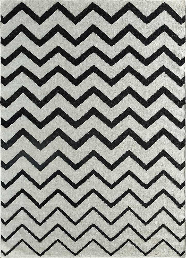 Tappeto di lana - 240 x 150 cm - bianco e nero