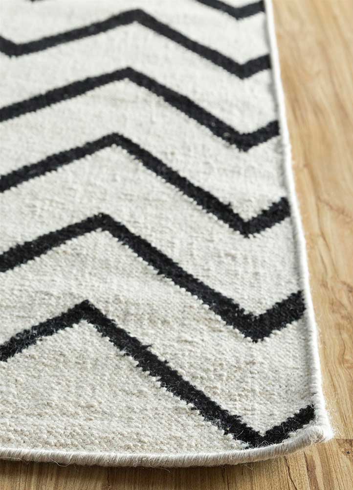 Tappeto di lana - 240 x 150 cm - bianco e nero