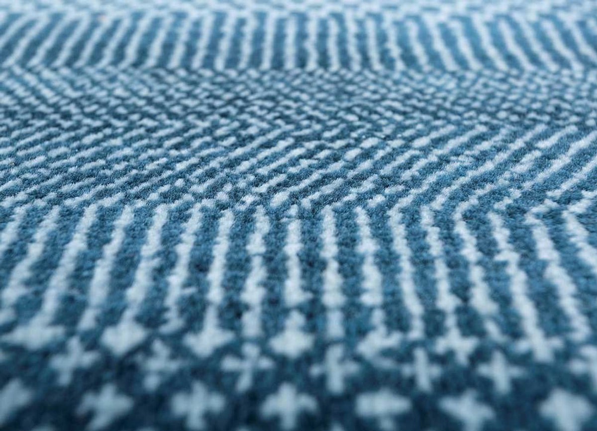 Tappeto di lana - 360 x 270 cm - blu scuro