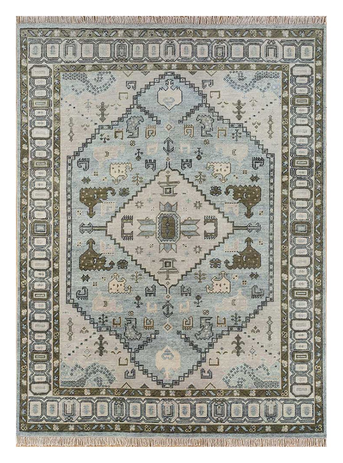 Tappeto di lana - 300 x 240 cm - argento