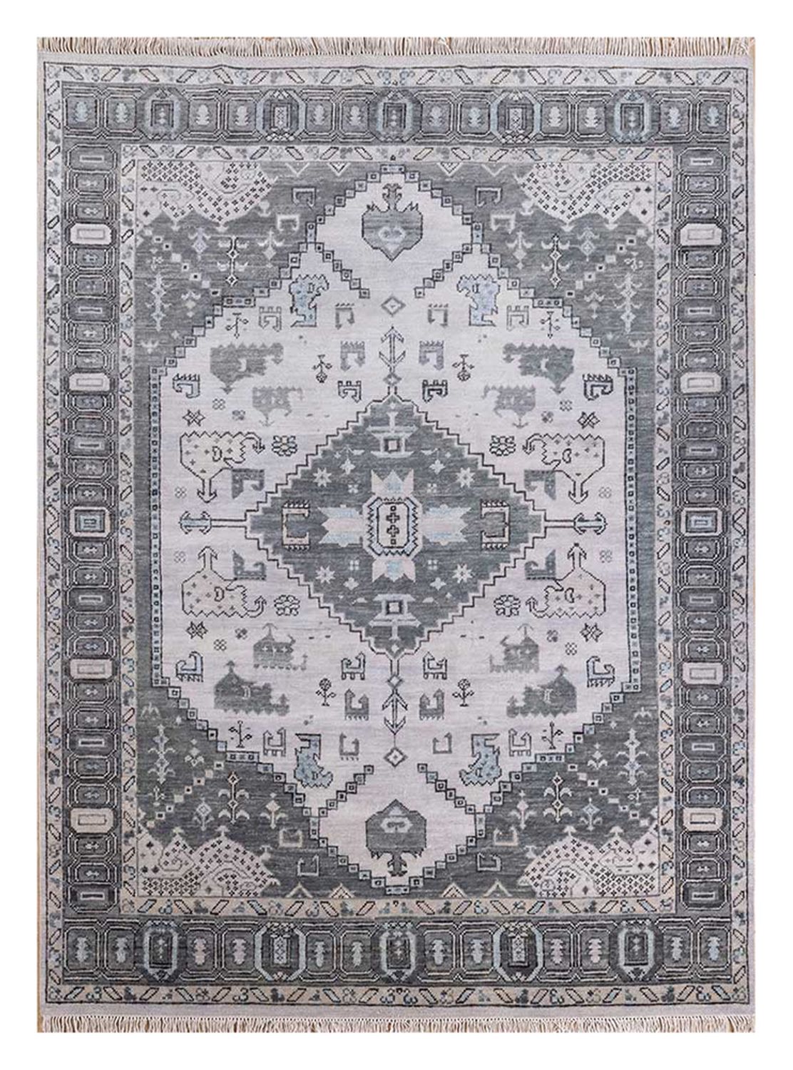 Tappeto di lana - 300 x 240 cm - argento