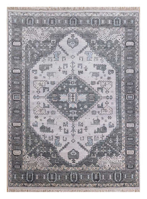 Tappeto di lana - 300 x 240 cm - argento