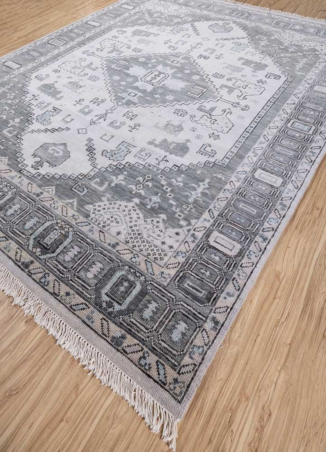 Tappeto di lana - 300 x 240 cm - argento