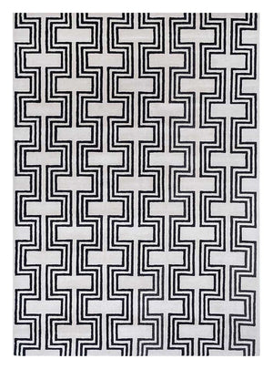 Tappeto di lana - 330 x 240 cm - bianco e nero