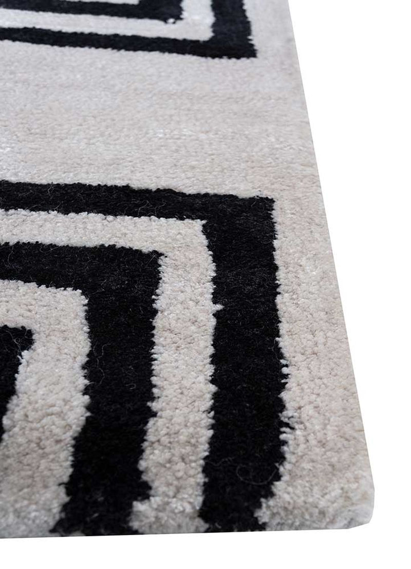 Tappeto di lana - 330 x 240 cm - bianco e nero