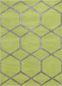 Tappeto di lana - 165 x 105 cm - verde chiaro