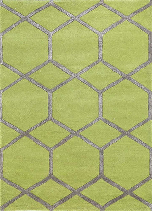 Tappeto di lana - 165 x 105 cm - verde chiaro