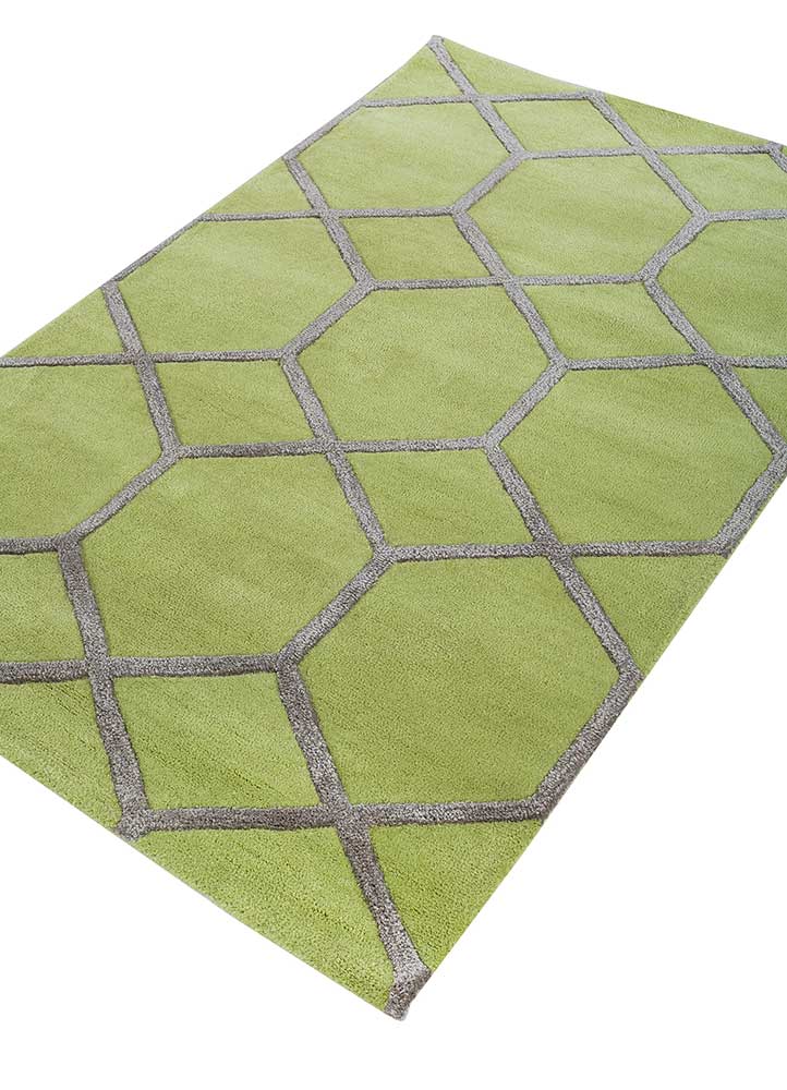Tappeto di lana - 165 x 105 cm - verde chiaro