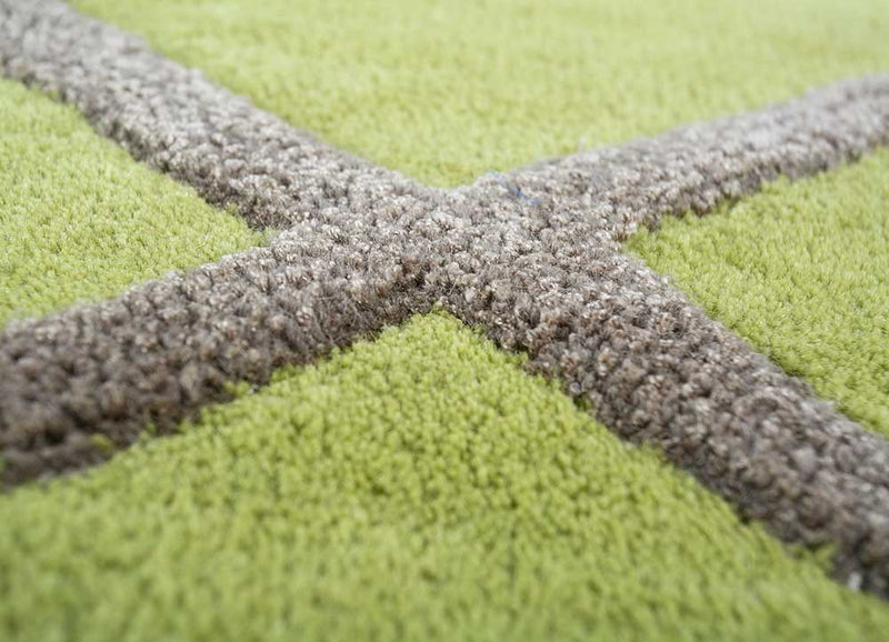 Tappeto di lana - 165 x 105 cm - verde chiaro