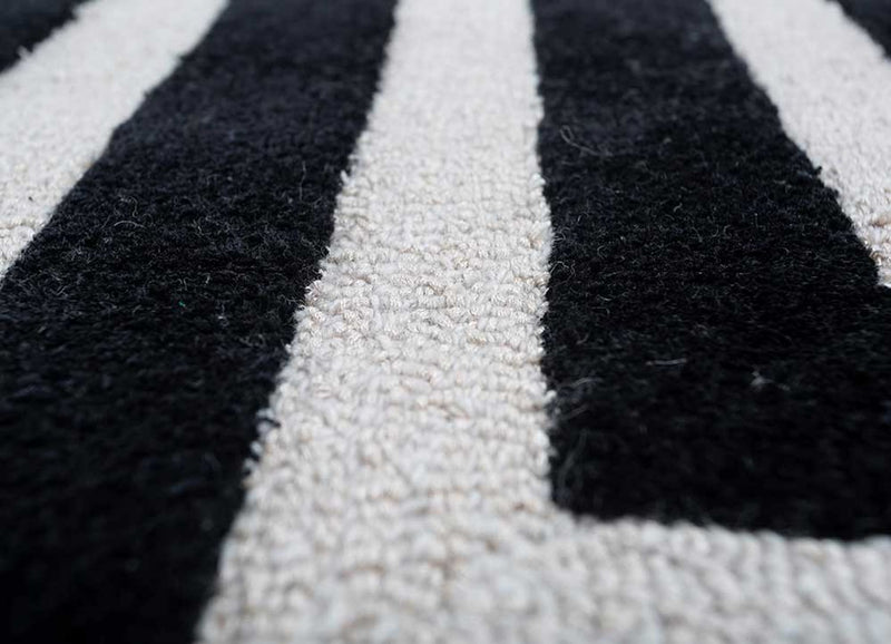 Tappeto di lana - 330 x 240 cm - bianco e nero