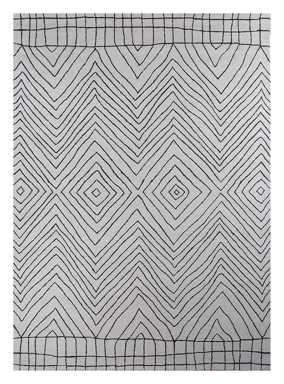 Tappeto di lana - 330 x 240 cm - grigio chiaro