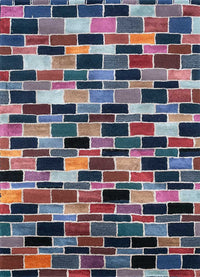 Tappeto di lana - 165 x 105 cm - multicolore