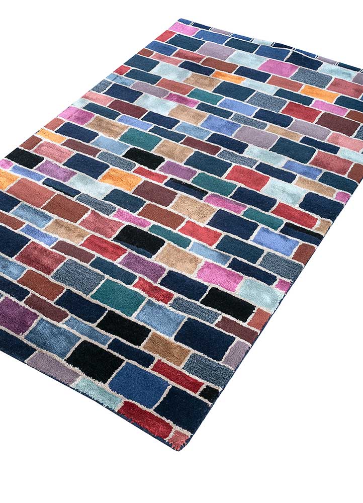 Tappeto di lana - 165 x 105 cm - multicolore