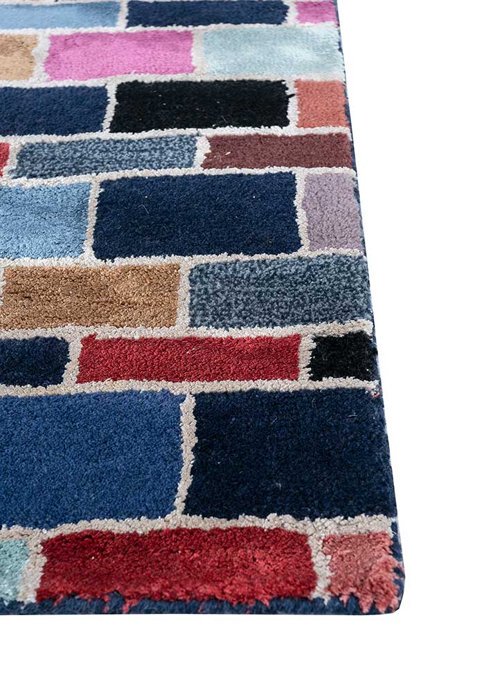 Tappeto di lana - 165 x 105 cm - multicolore