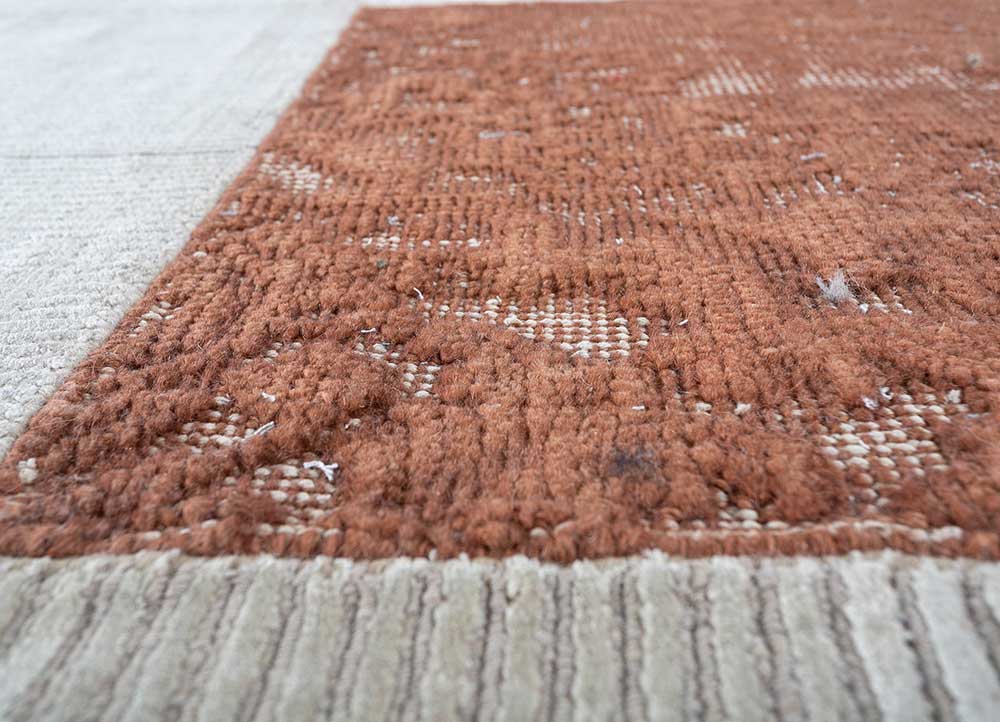 Tappeto di lana forma speciale  - 180 x 150 cm - crema