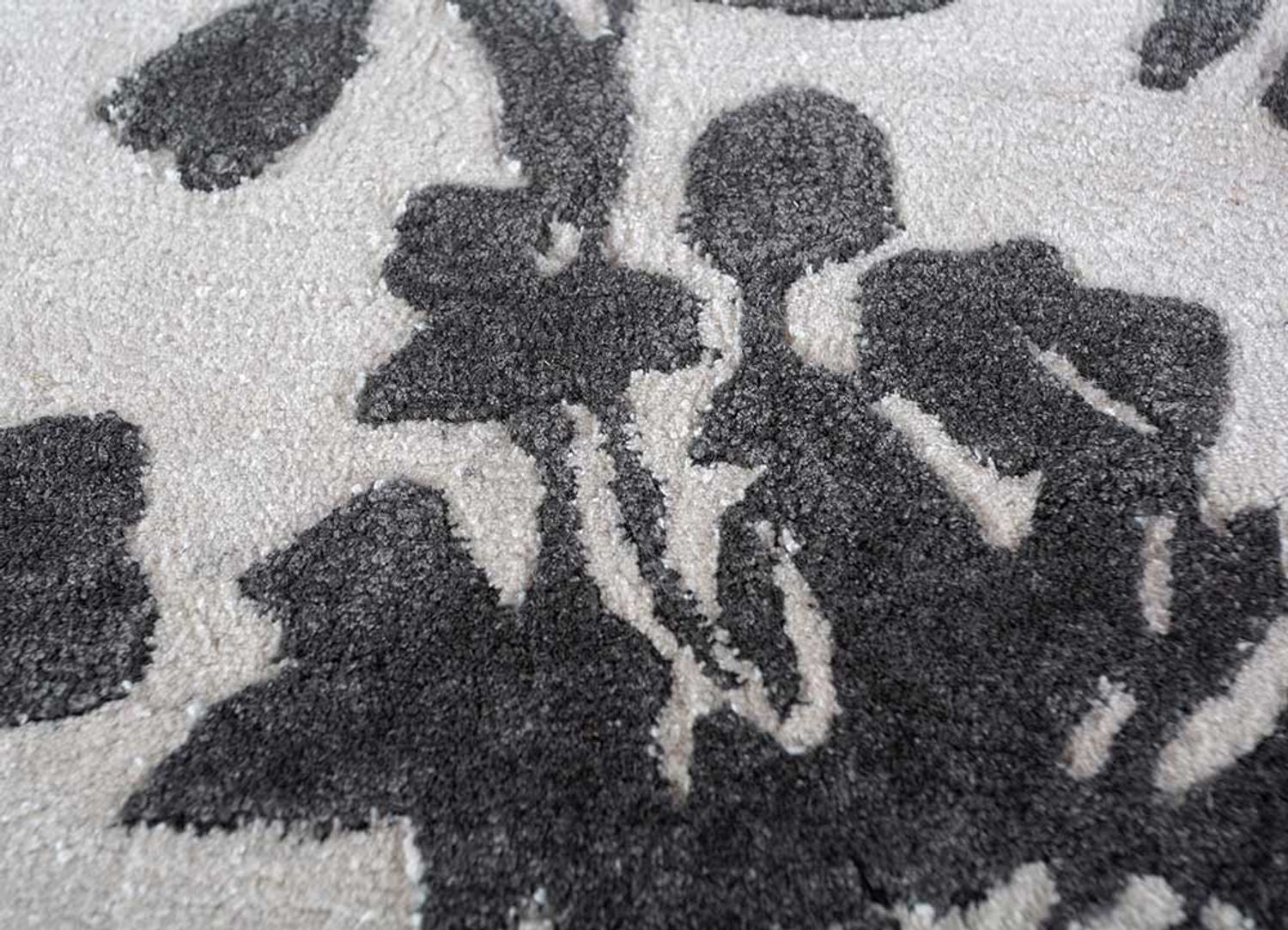 Tappeto di lana - 270 x 180 cm - bianco e nero