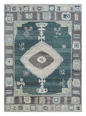 Tappeto di lana - 300 x 240 cm - verde
