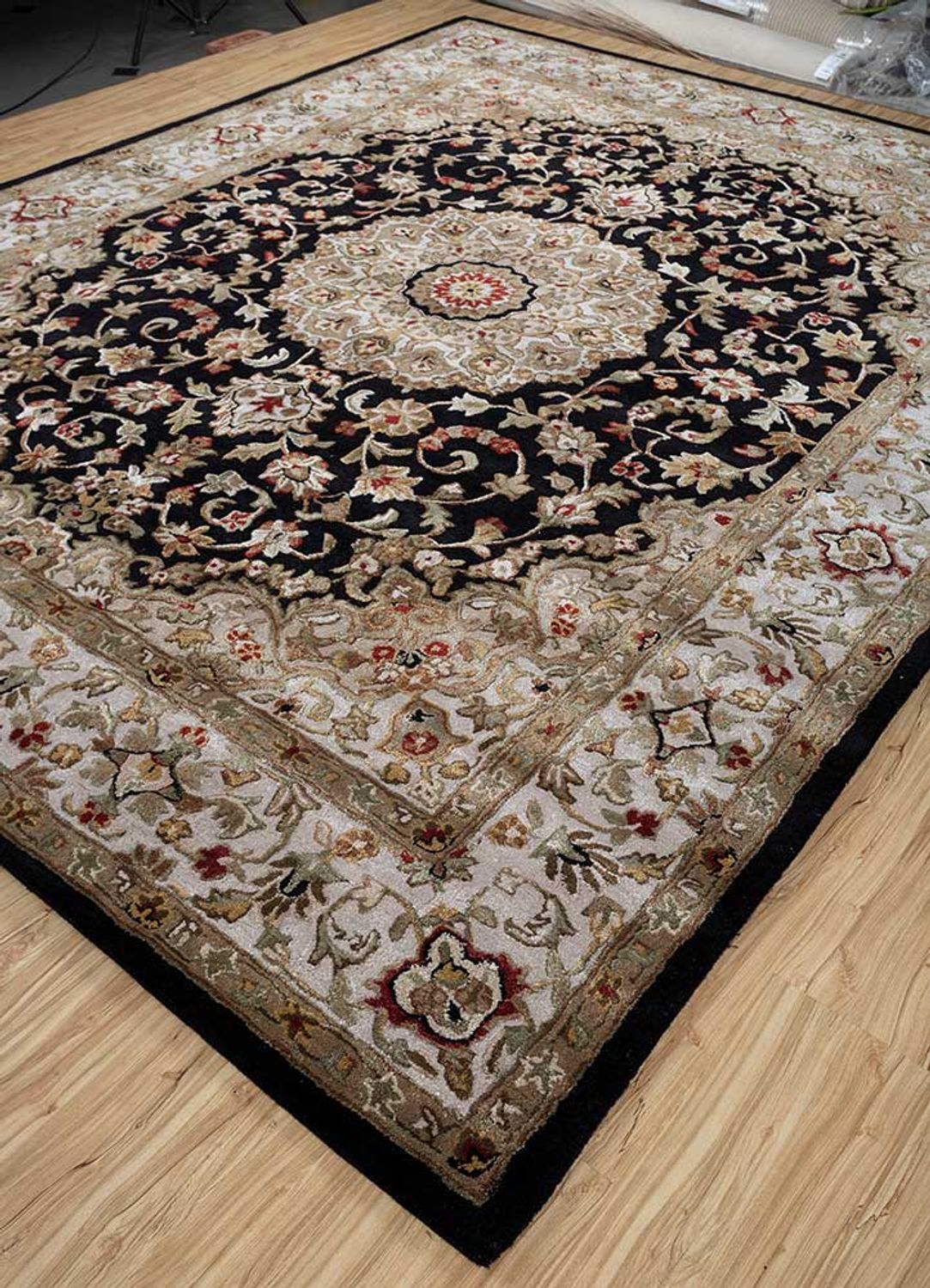 Tappeto di lana - 300 x 240 cm - blu scuro