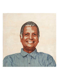 Tappeto di lana quadrato  - 185 x 185 cm - crema