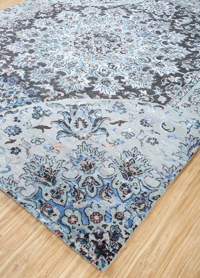 Tappeto di lana - 300 x 240 cm - blu cielo