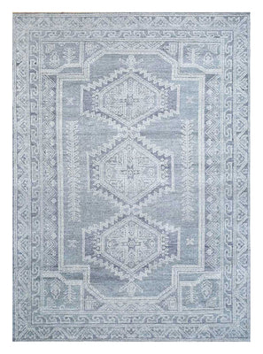 Tappeto di lana - 360 x 270 cm - blu chiaro